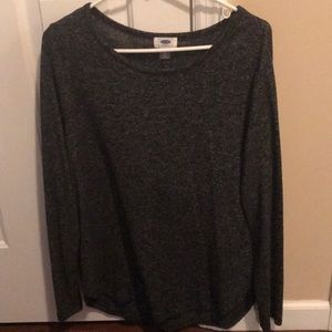 Grey soft long sleeve light sweater